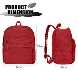 Boziee Canvas Backpack Women's Daypacks City Backpack Backpacks Backpack Handbags School Backpack for Women Girls Teenagers School Travel Work Everyday Unisex, red