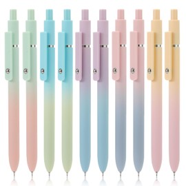 FIOVER 10pcs Gel Pens Black Ink Medium Point 0.7mm Pens Smooth Writing High-End Series Cute Ballpoint for Journaling Note Taking, Office School Supplies Gifts for Women and Men