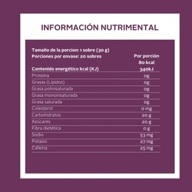 Gel energtico Fuel 2 Go sabor ACAICaja con 20 sobres 30gr cuSuplemento alimenticio a base de carbohidratos                                            