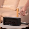 Fireplace Flame Air Diffuser Humidifier,7 Colors Aromatherapy Essential Oil Diffuser,Desktop