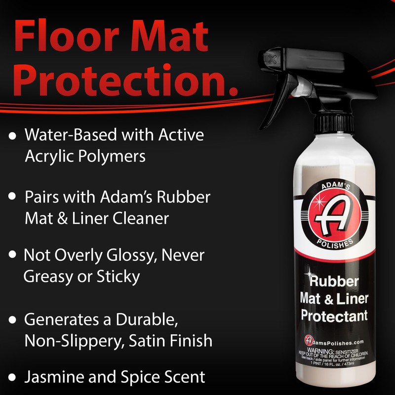 Adam's Polishes Rubber Mat & Liner Protectant (Cleaner & Protectant