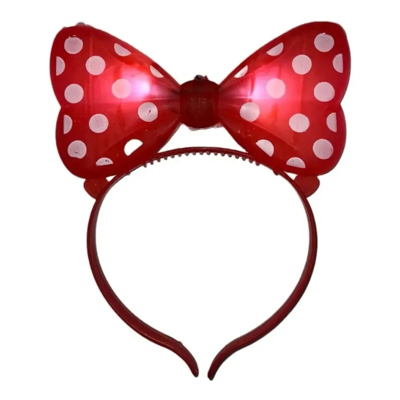 10 Diadema Minnie Luz Led Luminosa Boda Fiesta Batucada Xv