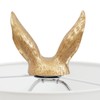 WPORDE Rabbit Table Lamp for Bedroomm, Resin Desk Light Golden