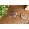 redchocol8® Tiny Handmade Little Glass Hippopotamus Grey Gloss Garden Decor