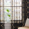 YJ YANJUN Black and Gold Curtains for Bedroom- Metallic Moroccan
