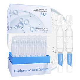 Suero De Ácido Hialurónico Al 5% Ultrahidratante Y Elástico - Wake Nature Perfection Ácido Hialurónico - Suero Antiedad Facial - Ampollas De Un Solo U