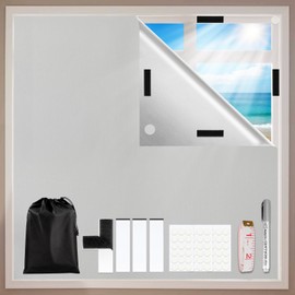 Gaeymy Window Blackout 200 x 148 cm, Roof Window Blackout Interior Sun Protection Window No Drilling, Blackout Fabric, Heat Protection Outdoor, Blackout Film, Thermal Film, Sold by the Metre for
