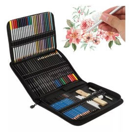 Colores Kit 73 Piezas Lapices De Colores Profesional Escolar Dibujo