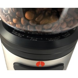 Espressione Professional Conical Burr Coffee Grinder, Black/Silver, 8.5-Oz.