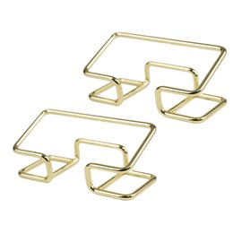 Desktop Business Card Holder, Metal Business Card Holder Display, Business Card Stands for Desk, 2 Pack, Gold