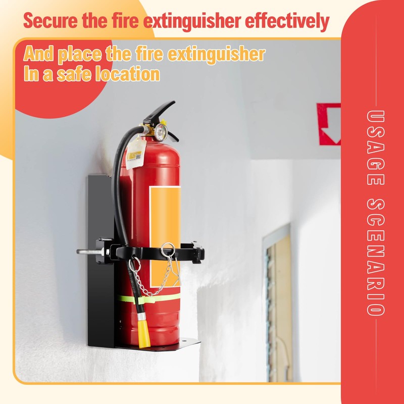 Zonon Heavy Duty Fire Extinguisher Mount Bracket Metal Fire Extinguisher