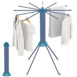 Clothes Drying Rack ​Foldable & ​Collapsible Drying Racks with 4-Leg Octopus Design, Large Capacity ​Space Saving Indoor Drying Rack for Bedroom,Balcony,Laundry for Indoor/Outdoor Use(Grey & Green)