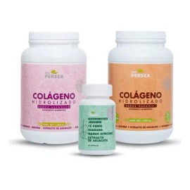 Pack Colágeno Hidrolizado A&G Persea con Ácido Hialurónico y Biotina, 2 Frascos de 1.2 Kg de Arándano y Naranja en Polvo