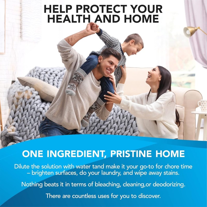 1 LITRE HYDROGEN PEROXIDE (3%) FOOD GRADE w/Black Flip Top