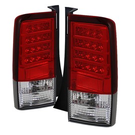 ACANII - For 2004 2005 2006 Scion XB BB V2 Red Clear LED Tail Lights Rear Brake Lamps Assembly Aftermarket Left+Right
