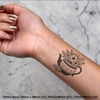 4 x 'Teapot Flower Planter' Temporary Tattoos - Water Resistant,