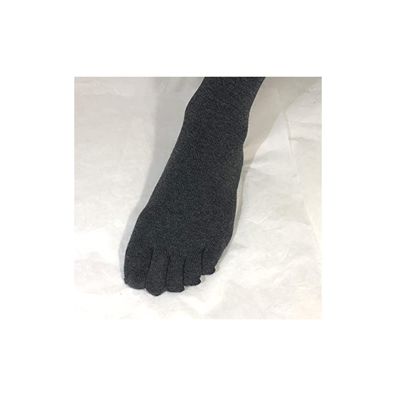 Men's 5 Toe High Socks, 3 Pairs Set, 100% Cotton