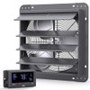 iLIVING 16" Wall Mounted Shutter Exhaust Fan, Automatic Shutter, Temperature