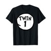 Twin 1 tee funny matching twin one T-Shirt