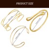VARKAGE Pack of 3 Upper Bangle Gold, Minimalist Bangle Gold