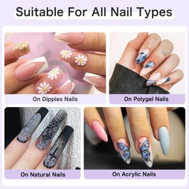 Creaglam Nail Foil Glue Gel: Nail Art Foil for Foil Stickers Nail Glue Foil Transfer Gel - 15ML Transfer Glue Nail Art Manicure DIY Enthusiasts - Required LED Lamp Soak Off