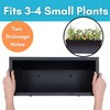 BIRDROCK HOME 2pk Metal Railing Planter Box | Hanging Adjustable