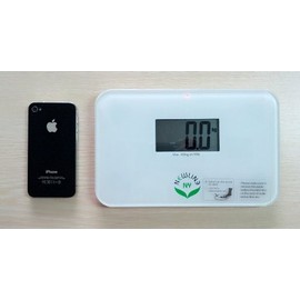 NEWLINE NY NewlineNY Step On Super Mini Smallest Travel Bathroom Scale with Protection Sleeve: NY-SMS-S001-BG + SBB0638SM-WH Off White