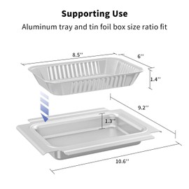 GARNETIN - Juego de bandeja para parrilla y bandeja de goteo para la serie Q, compatible con parrillas de gas Weber Q100, Q1000, Q120, Q140 y Q1200. Incluye 10 unidades de repuesto de revestimiento de