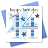Claire Giles Ages Age 14 Boy Birthday Card, Blue, AGE14B