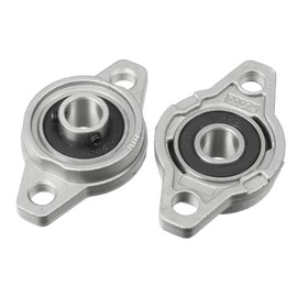 QUARKZMAN KFL000 Pillow Block Flange Bearings x 2 Pieces Zinc Alloy Self-Regulation for Agricultural Machinery Conveyor Technology Industrial Machines [10 mm Bore]