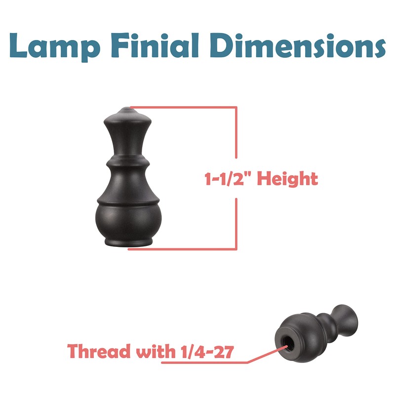 Aspen Creative 24040-31 Finial Lighting & Lamp Accessory, Oil Rubbed