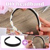 2Pcs Headbands for Women Girls Satin Black Headband Plain Wide