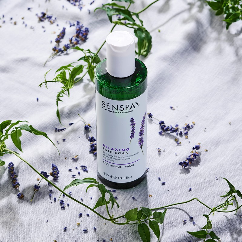 SenSpa Relaxing Lavender Bath Soak, Vegan Bubble Bath, 250ml