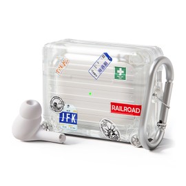 miak AirPods Pro MA26958APP (2nd Generation/1st Generation) Case, Carrying Case [Shockproof TPU Decoration- Seal Customized, Carabiner Included], Airpots Pro, Clear