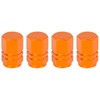 X AUTOHAUX 4pcs Orange Tire Stem Valve Caps Wheel Valve