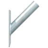 vidaXL Flag Holder Modern Style Silver Metal For Indoor/Outdoor Use