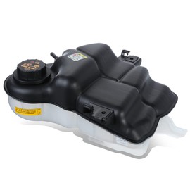 Auto Dynasty FO3014143 Factory Style Car Coolant Overflow Reservoir Tank with Cap Compatible with Ford F250 F350 F450 F550 Super Duty 5.4L 6.0L 6.8L 05-07, White