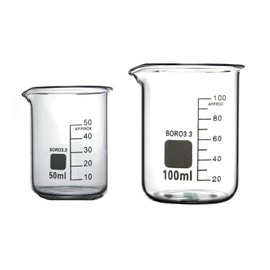 Rocwing Rocwing Boro 3.3 Glass Graduated Measuring Beaker for Lab or Kitchen (50ml+100ml)