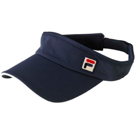 Fila VM9756 Tennis Sun Visor Uni Bamboo Patch Visor, Fila Navy, 57 to 59 cm