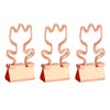 100Pcs Rose Gold Hollowed Long Tail Binder Paper Clips Beautiful