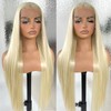 13x6 613 Blonde Lace Frontal Wigs, HD Glueless Synthetic Straight