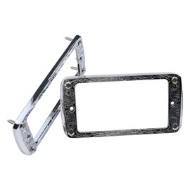 OVSAL 2 PCS Metal Humbucker Pickup Ring for Neck and Bridge Pickup Frame Mounting Flat Bottom 4mm×6mm Fit for Flat Body Strat Les Paul Style Electric Guitar Replacement Parts(Chrome)