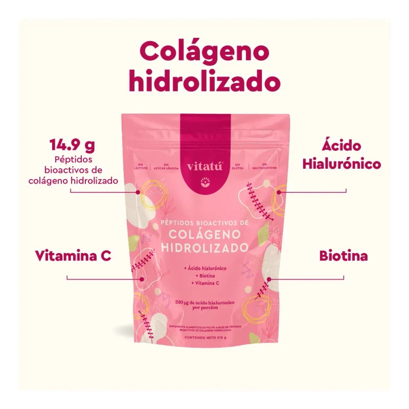 Vitatú Colágeno Hidrolizado Ácido Hialurónico Sabor