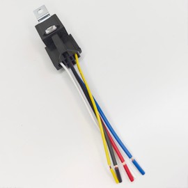 JD2914 24V 40A Relay with Wired Socket – 5-Pin SPDT Waterproof Automotive Power Relay Harness Kit – for Truck, Bus, RV, LED Lights, Fans, Horns (2-Pack)