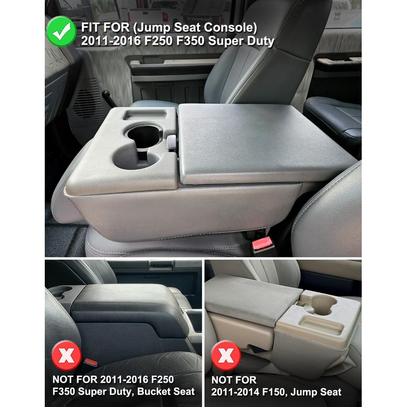 Center Console Armrest Cover for 2011-2016 Ford F250 F350 Super