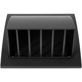 HVAC OV Anthracite ABS Plastic Exhaust Vent Hood with Flap - 4 Inch Fit - For Bathroom, Kitchen, Laundrie and Garage Ventilation Systems, 4'' with Hood