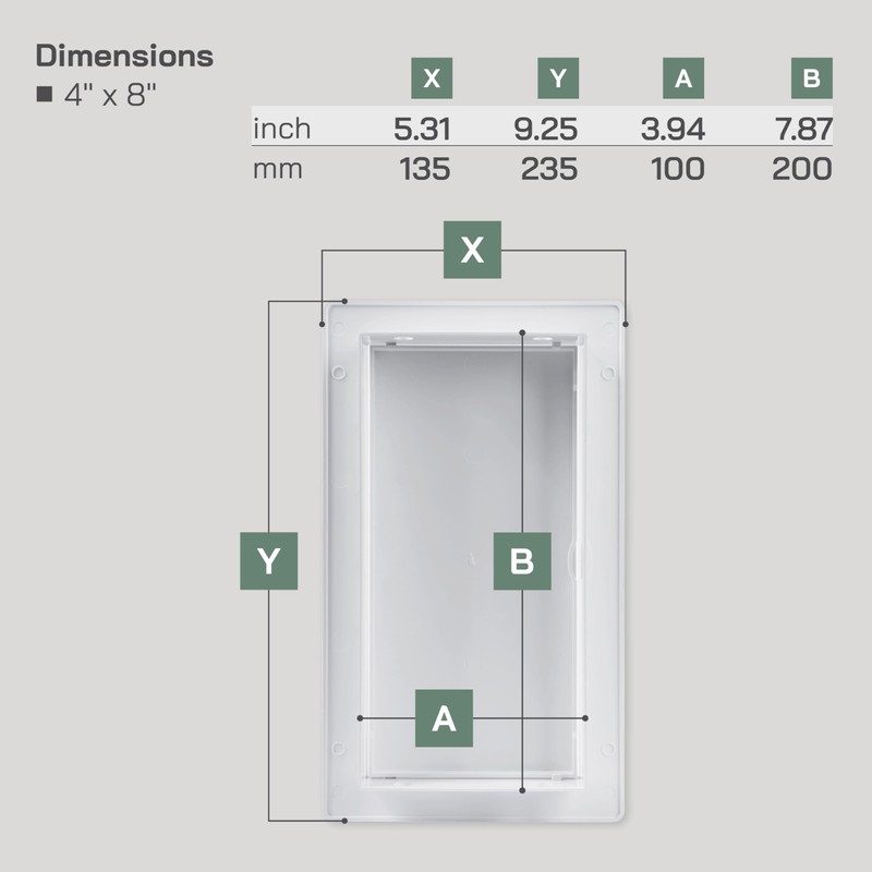 Vent Systems 4x8 Access Panel - Easy Doors ABS Plastic