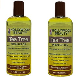 HOLLYWOOD BEAUTY Tea Tree Oil Skin & Scalp Treatment 8 oz ( PACK OF 2 )