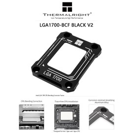 Thermalright LGA1700-BCF Black V2 CPU Anti-Bend Fixer, Intel 12/13/14 Gen Anti-Bend Fixing Fixture, Intel CPU Corrective Fixing Bracket, LGA17XX Corrective CPU Bender, LGA1700 Full Fit Fixer