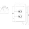 Caressi Corner Socket 2ST220 – Socket 2-Way for Vertical Mounting